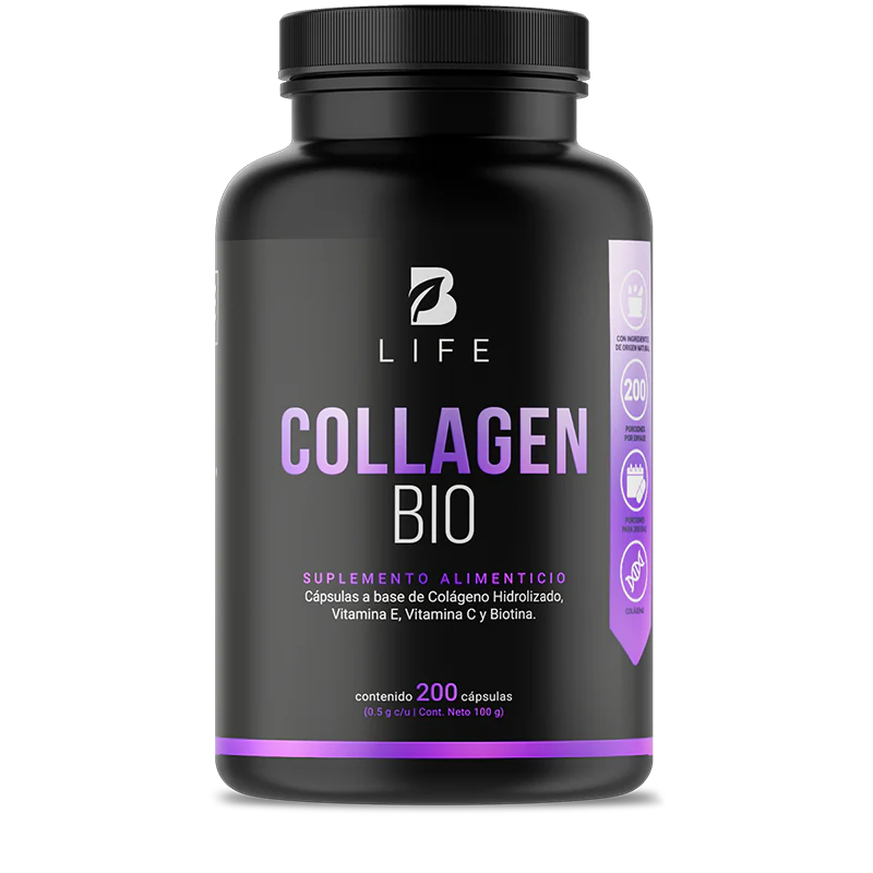 Collagen Bio | Colágeno Hidrolizado + Biotina 200 capsulas