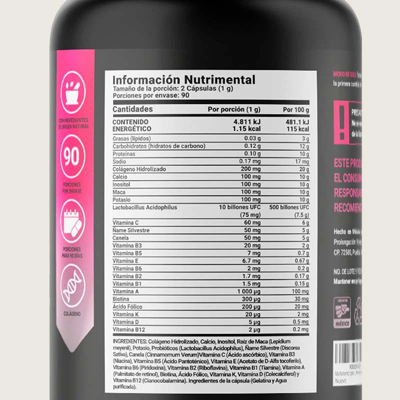 Womens Mult Matur3 | Multivitamínico para Mujeres +40 180 capsulas