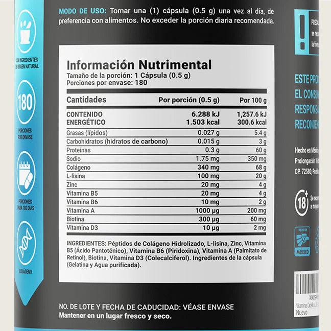Mens HR | Multivitamínico Capilar Hombre 180 Capsulas.