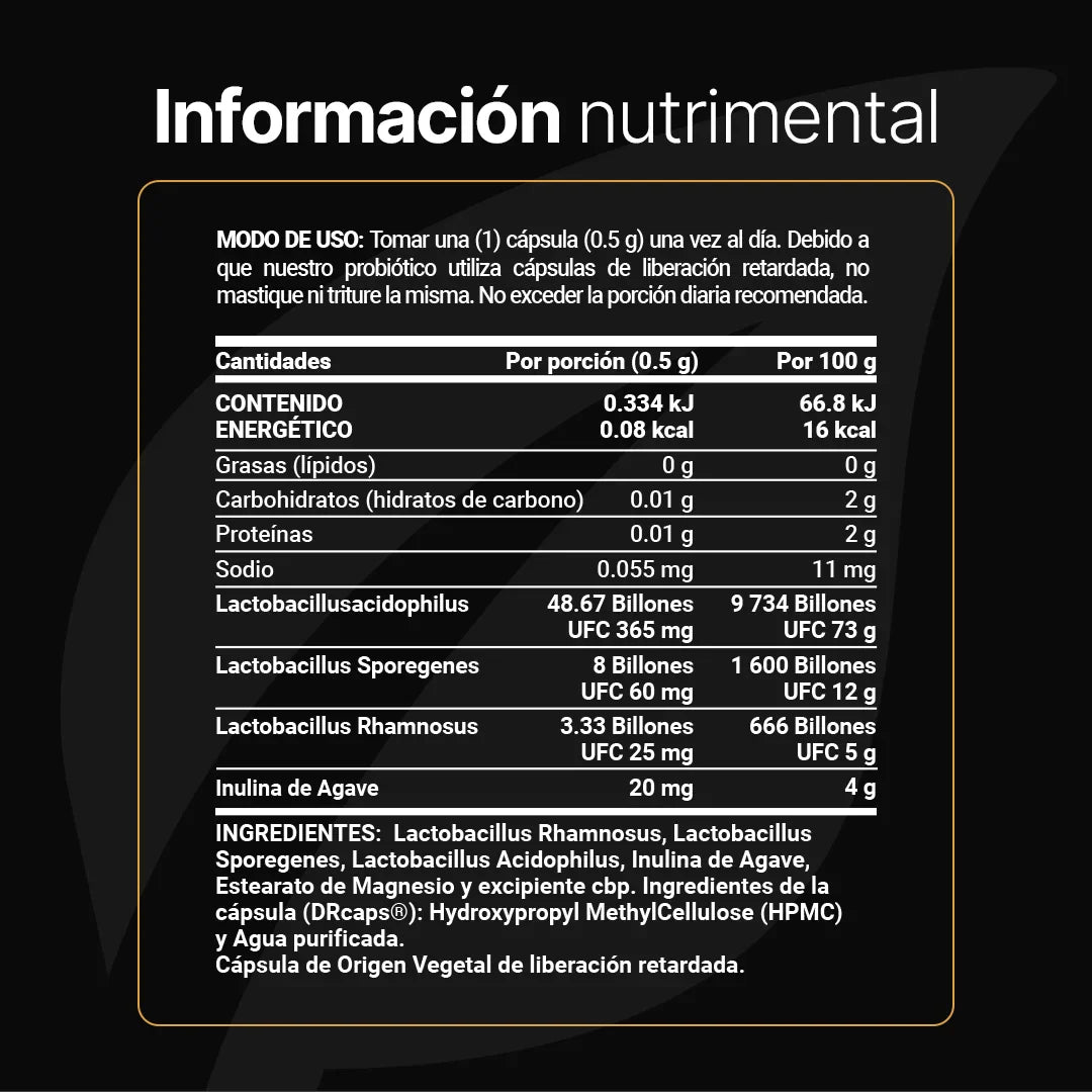 | 60 Billones de Probióticos 120 capsulas