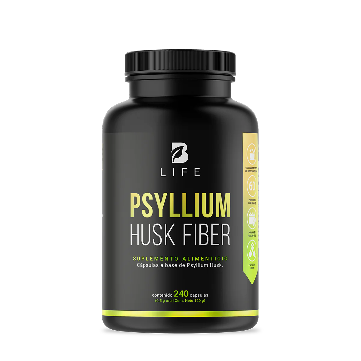 Psyllium Husk Fiber | Fibra de Cáscara de Psyllium 240 capsulas