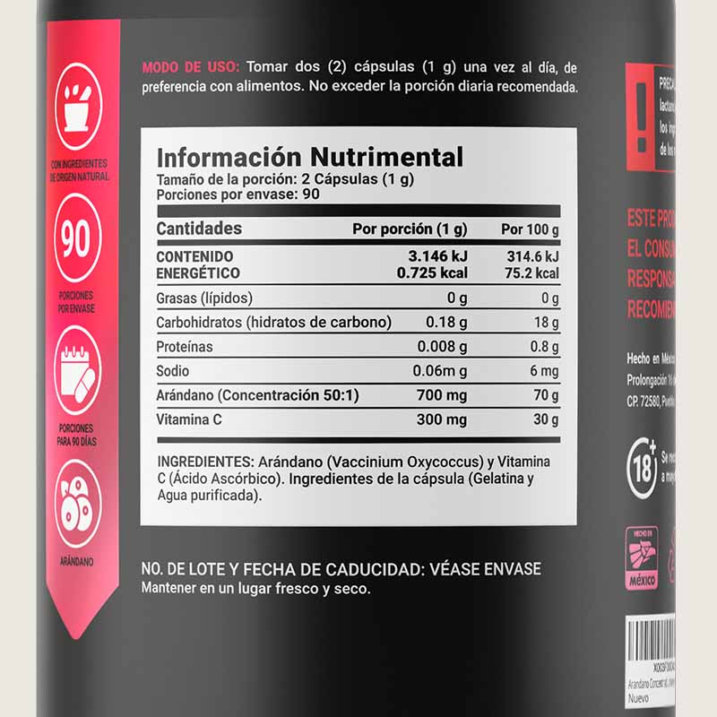 Cranberry Blend | Fórmula a base de Arándanos 180 capsulas