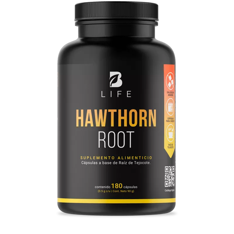 Hawthorn Root | Raíz de Tejocote 180 capsulas