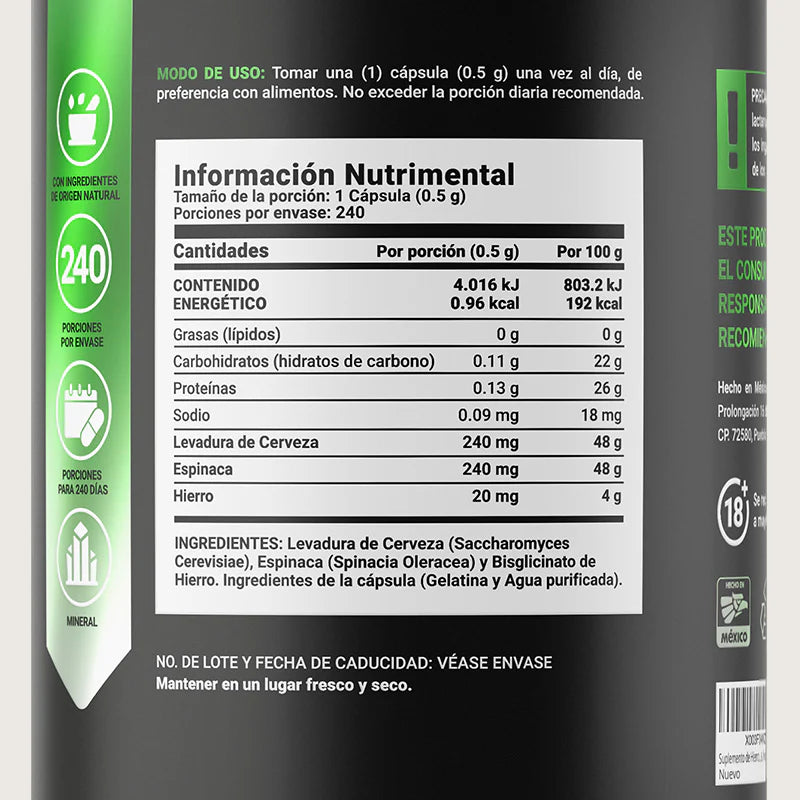 Iron Blend | Hierro 180 capsulas