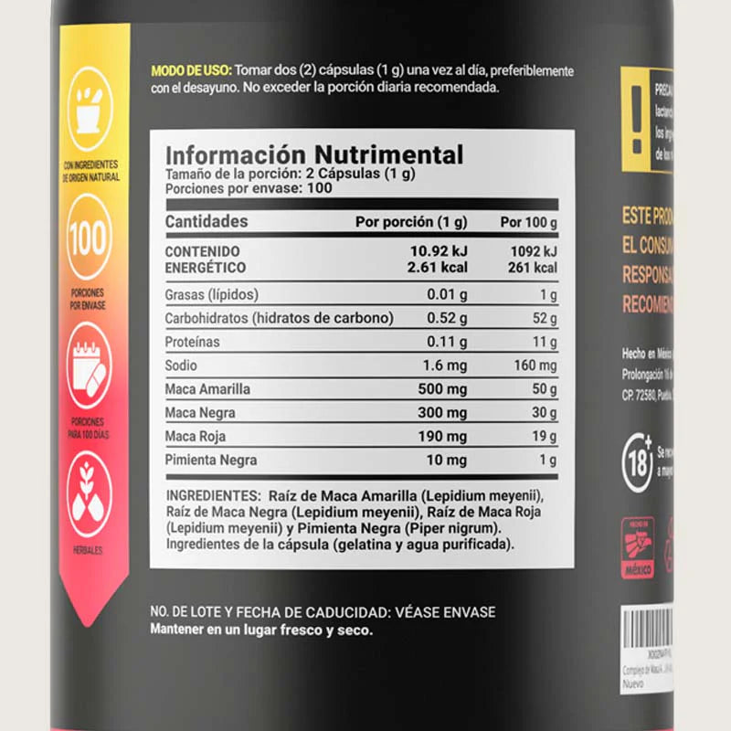 Maca Blend | Raíz de Maca 200 capsulas