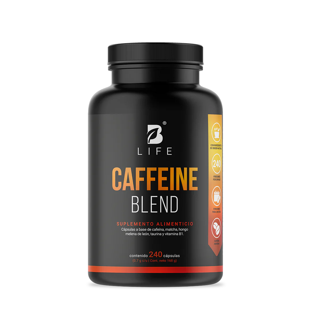 Mezcla a base de Cafeína, Matcha, Hongo Melena de León, Taurina y Vitamina B1 240 caps.