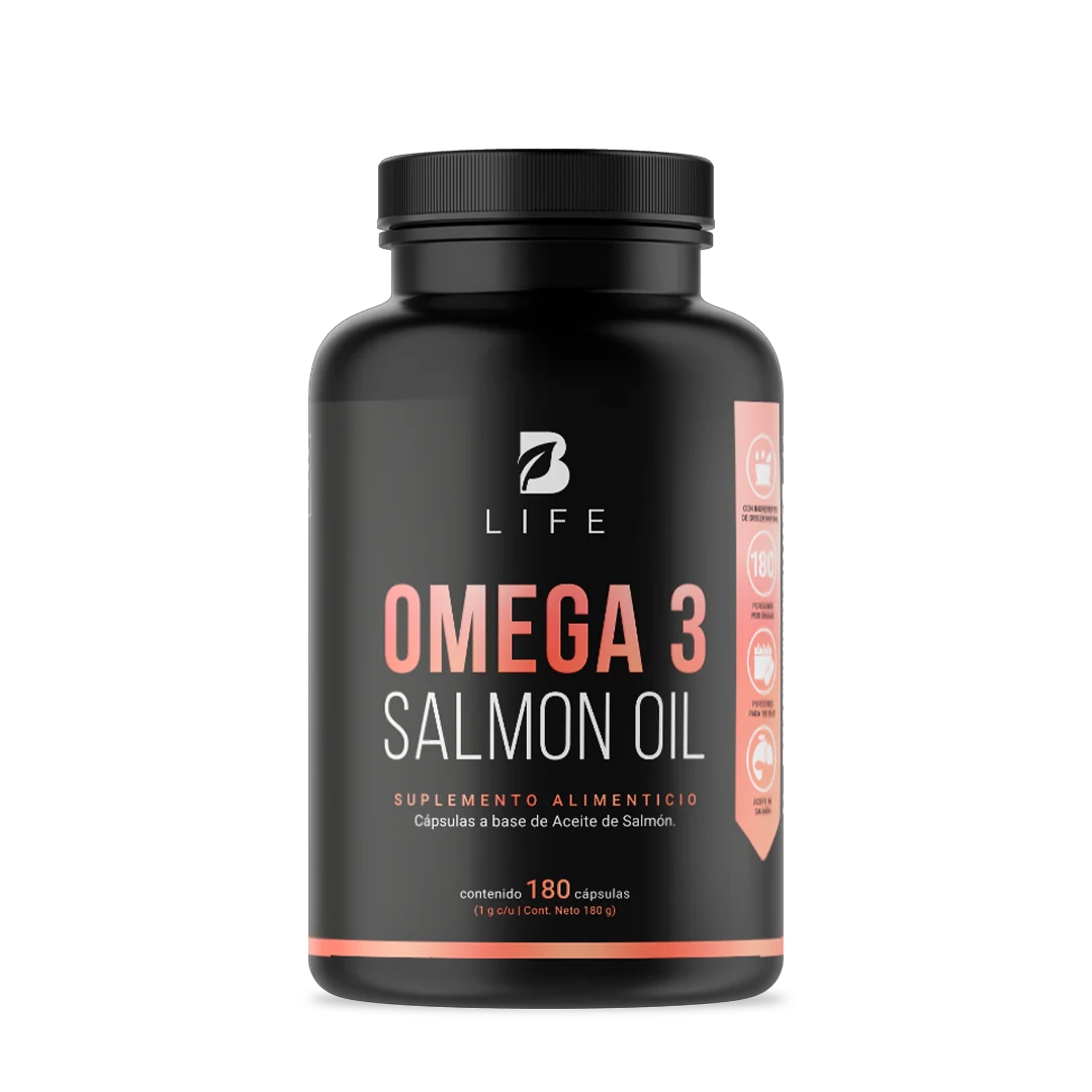 Omega 3 Salmon Oil | Omega 3 Aceite Puro de Salmón 180 capsulas.