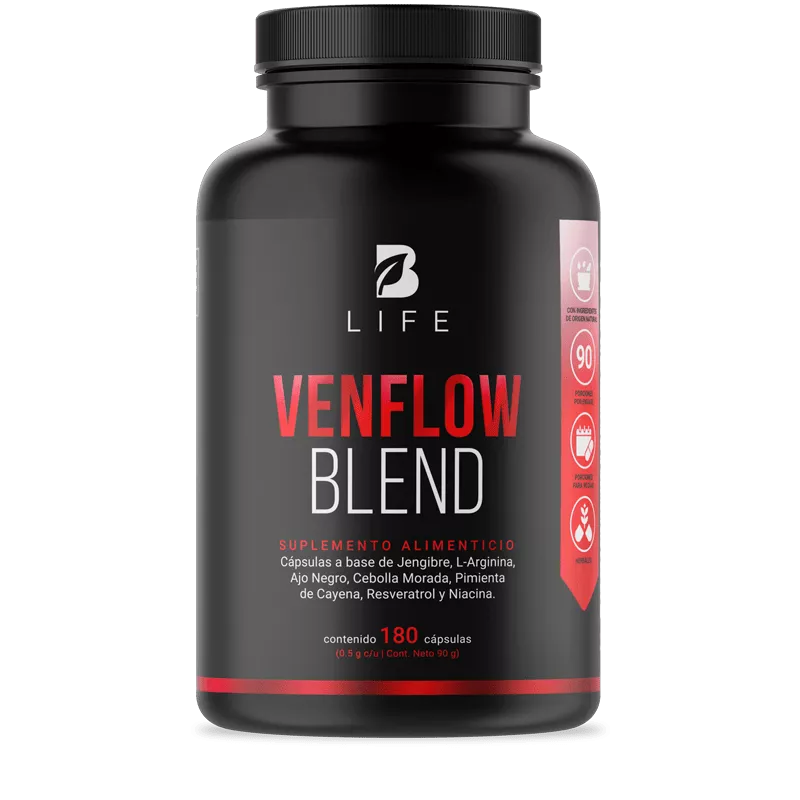 Venflow Blend | Fórmula a base de Jengibre y Resveratrol 180 capsulas