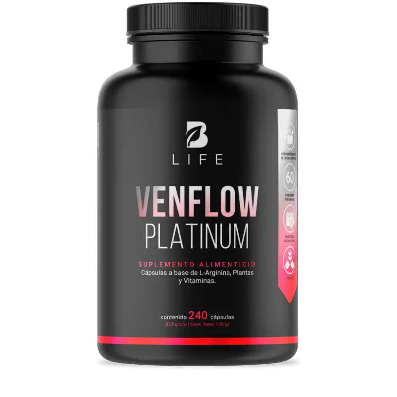 Venflow Platinum | Fórmula potenciada a base de L-Arginina 240 capsulas