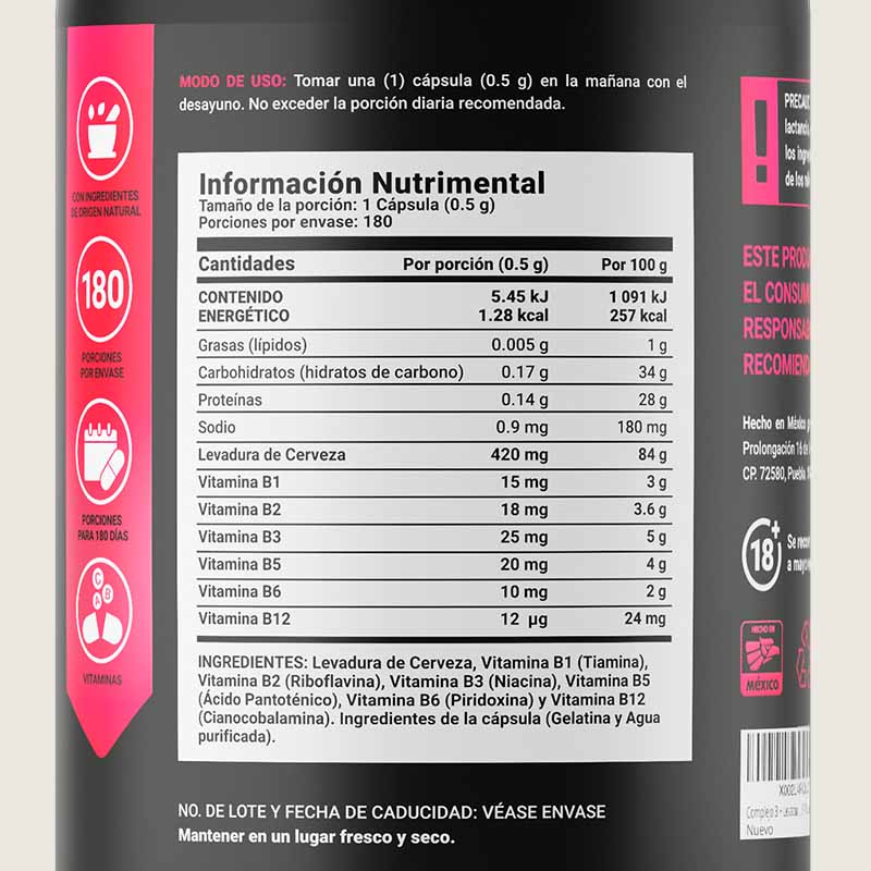 B Yeast Blend | Complejo B 180 CAPSULAS