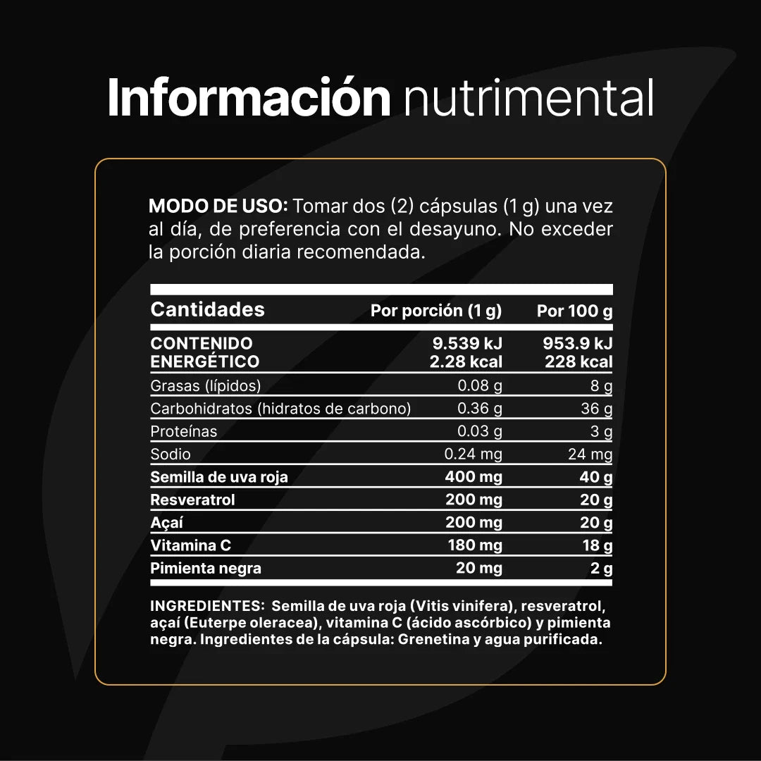 Resveratrol 180 capsulas