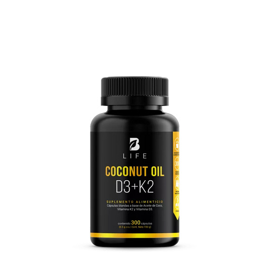 Aceite de Coco, Vitamina D3 y K2 300 capsulas