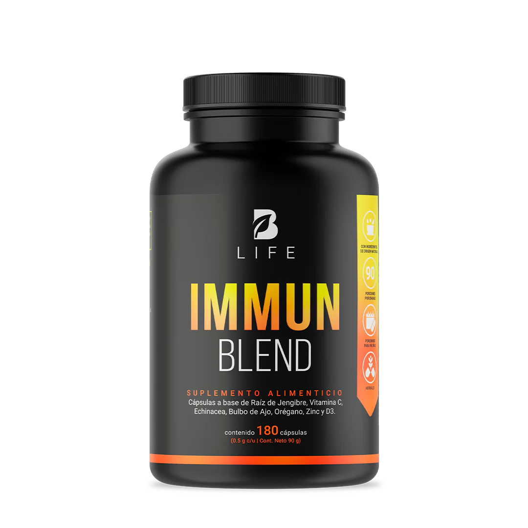 Immun Blend | Multivitamínico de Vitamina C + Jengibre 180 capsulas