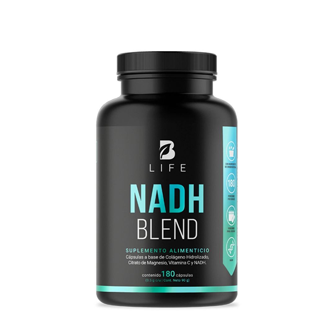 NADH Blend | NADH, Colágeno Hidrolizado y Vitamina C 180 CAPSULAS