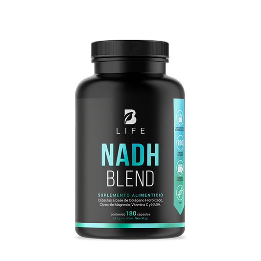 NADH Blend | NADH, Colágeno Hidrolizado y Vitamina C 180 CAPSULAS
